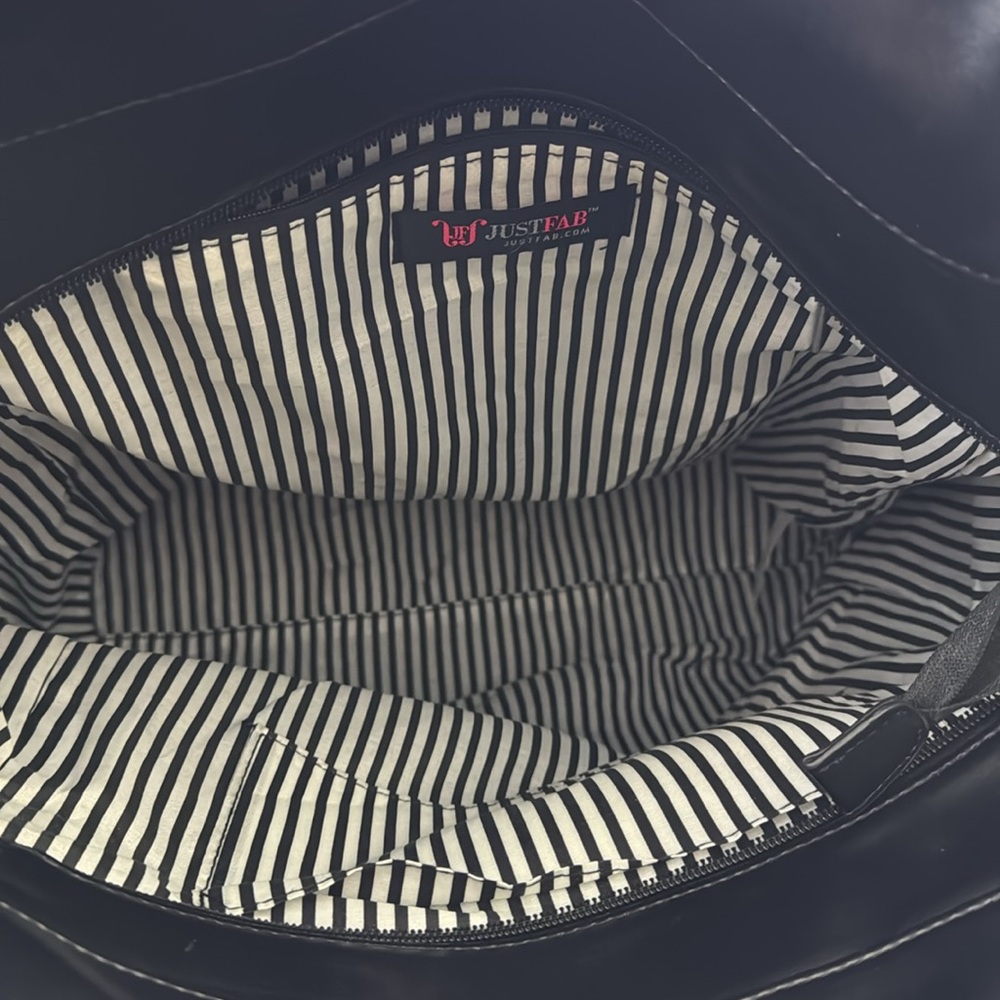 Marlon Black & Silver Tote/Shoulder Bag NWOT - Picture 7 of 8